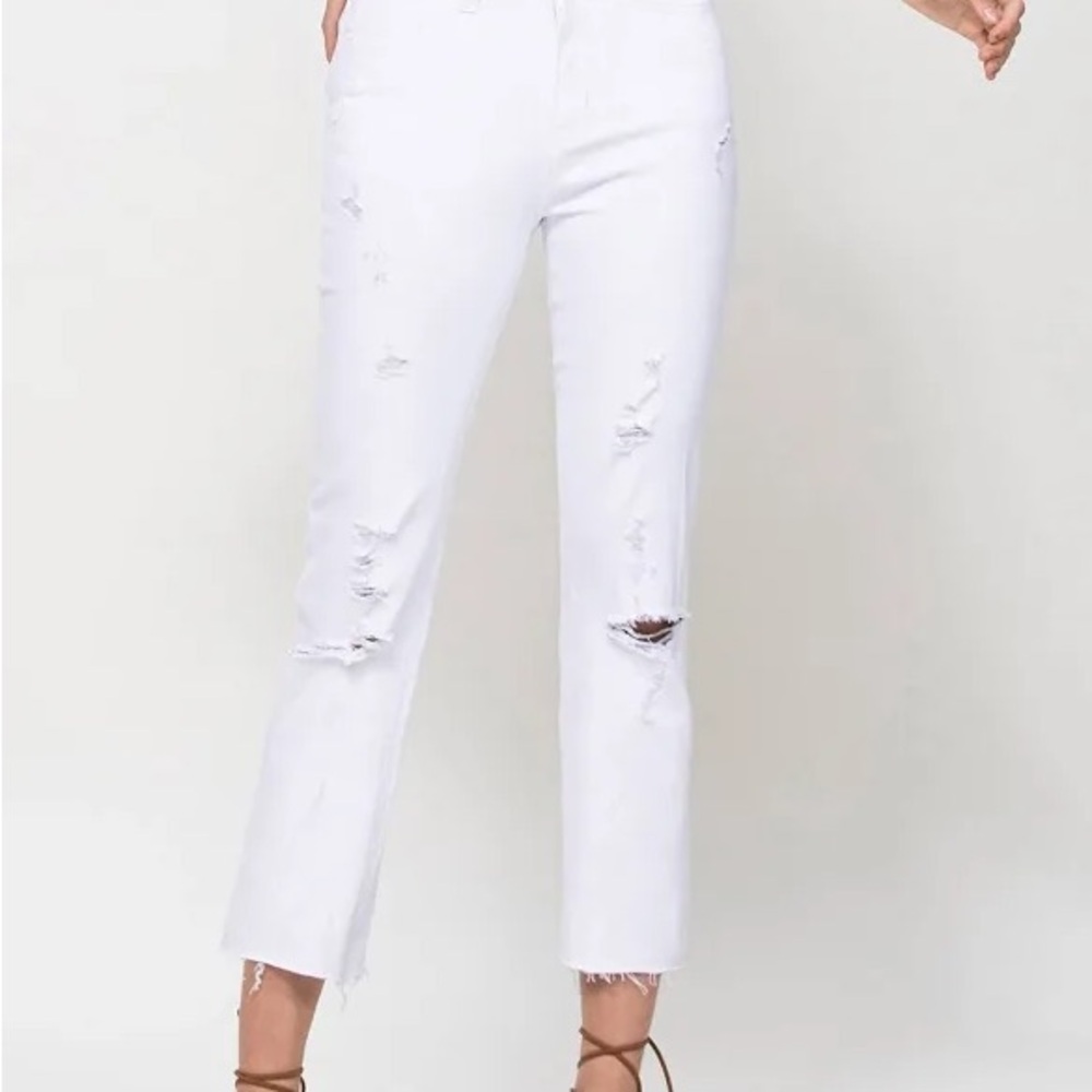 Flying Monkey White Ankle Jeans